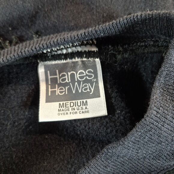 Vintage Harley Davidson Fringe Sweatshirt Black & Orange Graphic Biker Crewneck - Picture 6 of 11